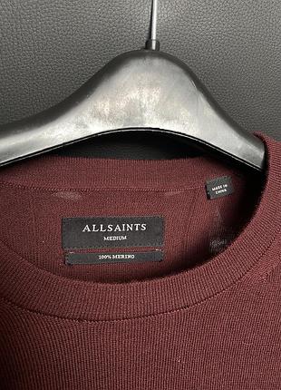 Джемпер свитшот merino wool шерстяной allsaints4 фото