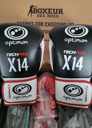 Боксерские перчатки  optimum tech 10 унций 16 унций перчатки для бокса