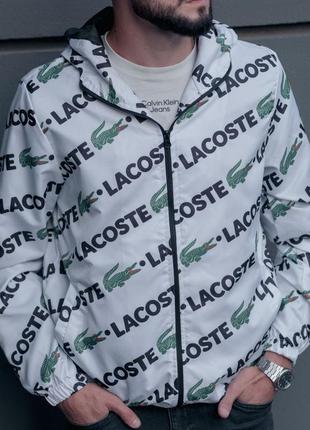 Вітряка в стилі lacoste чорна та біла5 фото