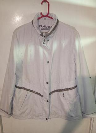 Женственная,молочно-бежевая,красивая куртка-ветровка,большого размера,дания