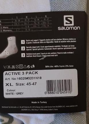 Шкарпетки salomon active quarter crew sock3 фото