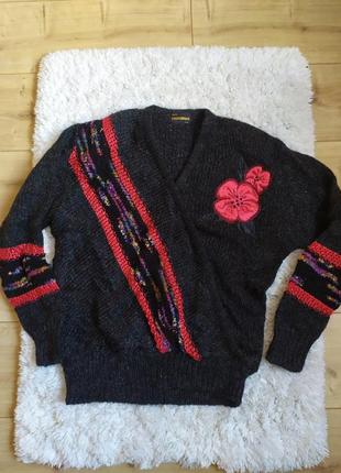 Вінтажна кофта париж,оригінальна вінтажна кофта,ввнтажна кофта ручної роботи