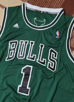 Баскетбольна майка jersey adidas chicago bulls rose green2 фото