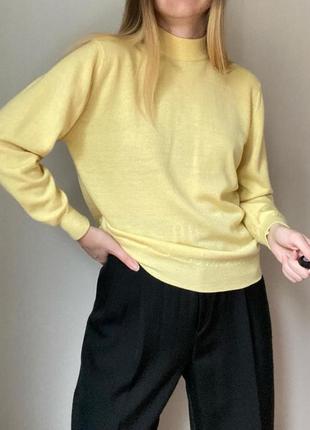 Лимонный шерстяной свитер pringle of scotland7 фото