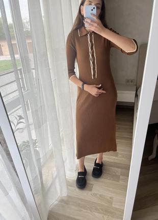 Сукня в рубчик 🤎 хорошее качество, производитель туречки1 фото