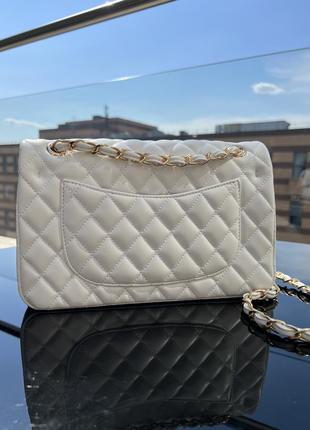 Женская сумка chanel 25 lux (white)6 фото