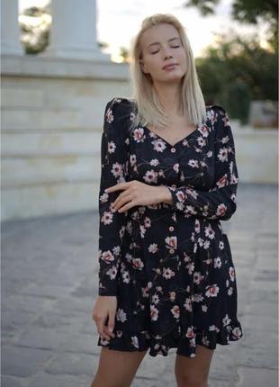 Платье-рубашка магнолия цветы4 фото