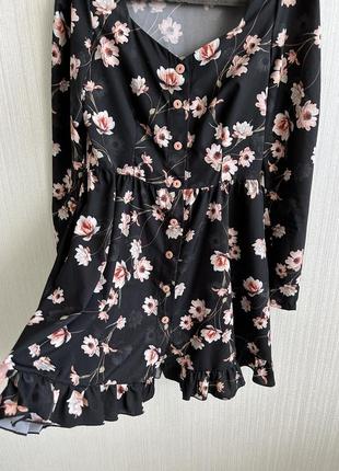Платье-рубашка магнолия цветы8 фото