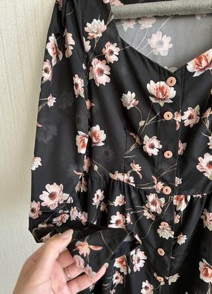 Платье-рубашка магнолия цветы7 фото