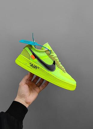 Кросівки nike air force 1 low off-white volt 4