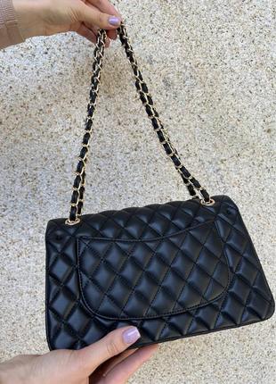 Женская сумка chanel 25 lux (black) (арт: 2019)4 фото