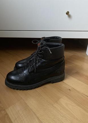 Черные лакированные vagabond кожаные ботинки lumberjack fila timerland5 фото