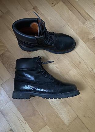 Черные лакированные vagabond кожаные ботинки lumberjack fila timerland4 фото