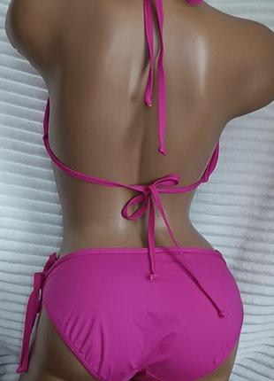 Купальник женский раздельный, стринги, купальник розовый фуксия3 фото