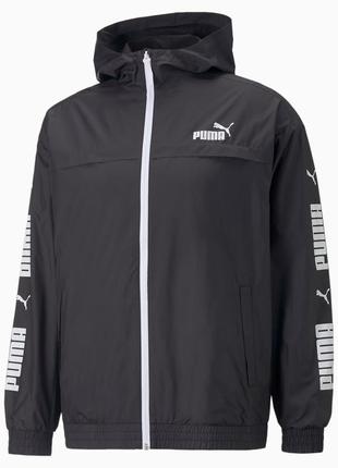 Легка вітровка puma colour block windbreaker jacket / 670856-011 фото