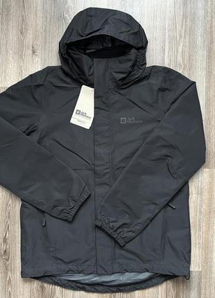 Черная куртка jack wolfskin stormy point 2l jkt m (1111142_6000)