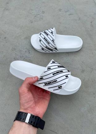 Женские шлепанцы в стиле balenciaga slides white 36-41 тапочки белые шлепки