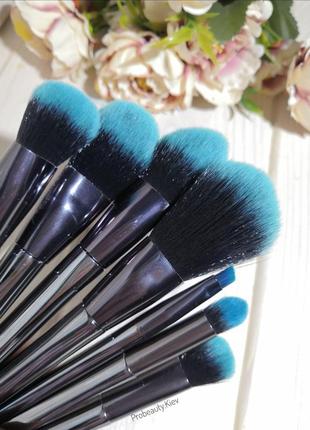 7 шт таклон кисти для макияжа набор blue/grey probeauty3 фото