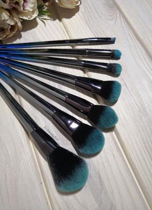 7 шт таклон кисти для макияжа набор blue/grey probeauty4 фото