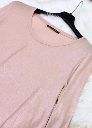 Блуза лонгслів брендовий luisa cerano pink shiny light sparkle pink оригінал.зі свіжих колекцій.
