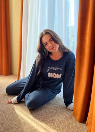 Флисовая пижама в рубчик. теплая пижамки в рубчик из микрофлиса . флисовая кофта и штаны в рубчик