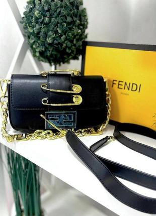 Шкіряна сумка в стилі fendi