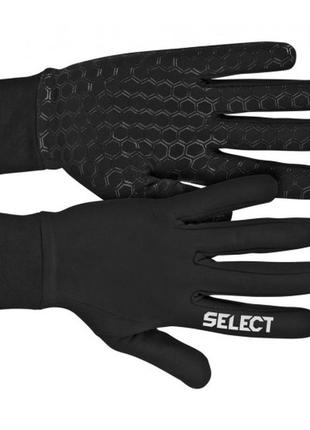 Рукавички ігрові select players gloves ііі чорний чол 11