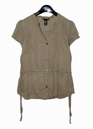 Стильна сорочка/блуза на куліске з коротким рукавом