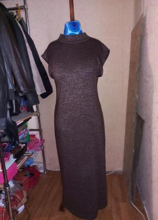 Вязаное платье-свитер без рукавов 54-56 размер1 фото