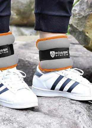 Обважнювачі-манжети для ніг та рук power system ps-4046 ankle weights (2шт.*1 kg) (пара)