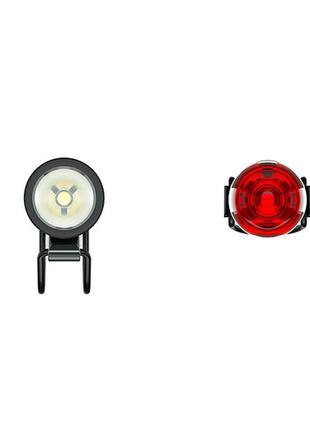 Комплект фара + мигалка knog plug twinpack 250/10 lumens black