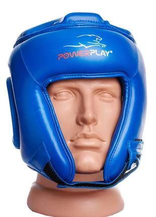 Боксерський шолом турнірний powerplay 3045 синій xl5 фото