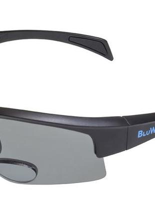 Бифокальные поляризационные очки bluwater bifocal-2 (+1.5) polarized (gray) серые1 фото