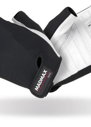 Перчатки для фитнеса и тяжелой атлетики madmax mfg-250 basic whihe l