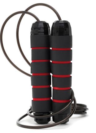 Скакалка швидкісна для кросфіту cornix speed rope classic xr-0150 black/red