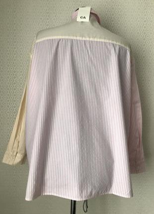 Новая (с этикеткой) комбинированная рубашка оверсайз от clockhouse, размер 44, укр 50-52-54-563 фото