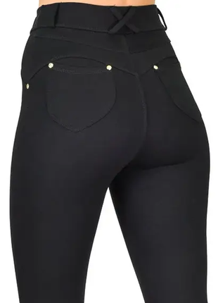 Классические женские брюки-джегинсы лосини с карманами7021ло1 фото