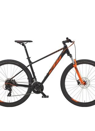 Велосипед ktm chicago 272 27.5" рама l/48, черный матовый (оранжевый), 2022