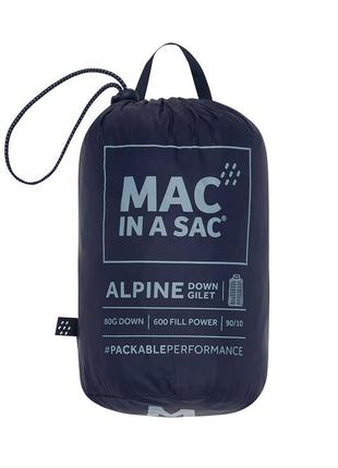 Пухова жилетка mac in a sac alpine ladies down gilet navy (xs)8 фото