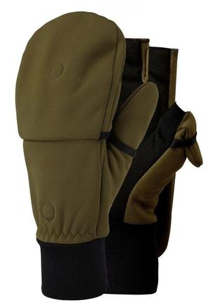 Рукавиці trekmates rigg convertible mitt tm-004933 dark olive - s - зелений