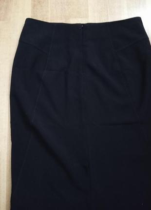 Юбка черная карандаш приталенная прямая юбка карандаш мыды миди классическая базовая модель черная4 фото