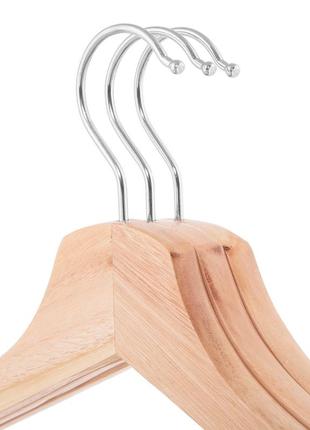 Набор деревянных плечиков (вешалок) для одежды 3 шт springos hg00018 фото