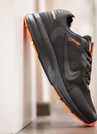 Nike goretex кросівки чоловічі чорні з помаранчевим термо найк осінні зимові євро зима водонепроникні відмінна якість ботінки4 фото