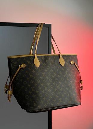 Сумка louis vuitton neverfull brown caramel 9