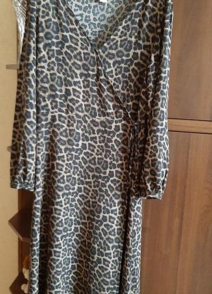 Плаття на запах , леопардовий принт