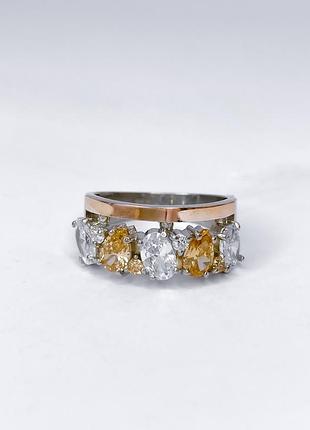 Серебряная кольца с фианитом sunshine-7410