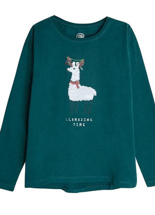 Лонгслів реглан новорічний різдвяний олень