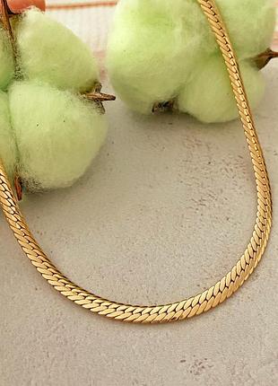 Позолоченная цепочка 55см, позолота