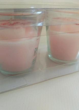 Свечи cozy home 14 февраля в стеклянном стакане 2 шт день святого валентина новый год свеча