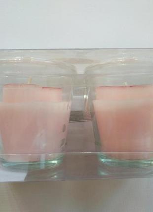 Свечи cozy home 14 февраля в стеклянном стакане 2 шт день святого валентина новый год свеча